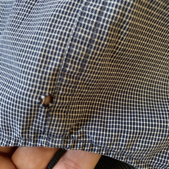 RALPH LAUREN Men's LS BLAIRE Cotton Button Up sz. M Shirt Gingham Check Blue - Picture 8 of 14